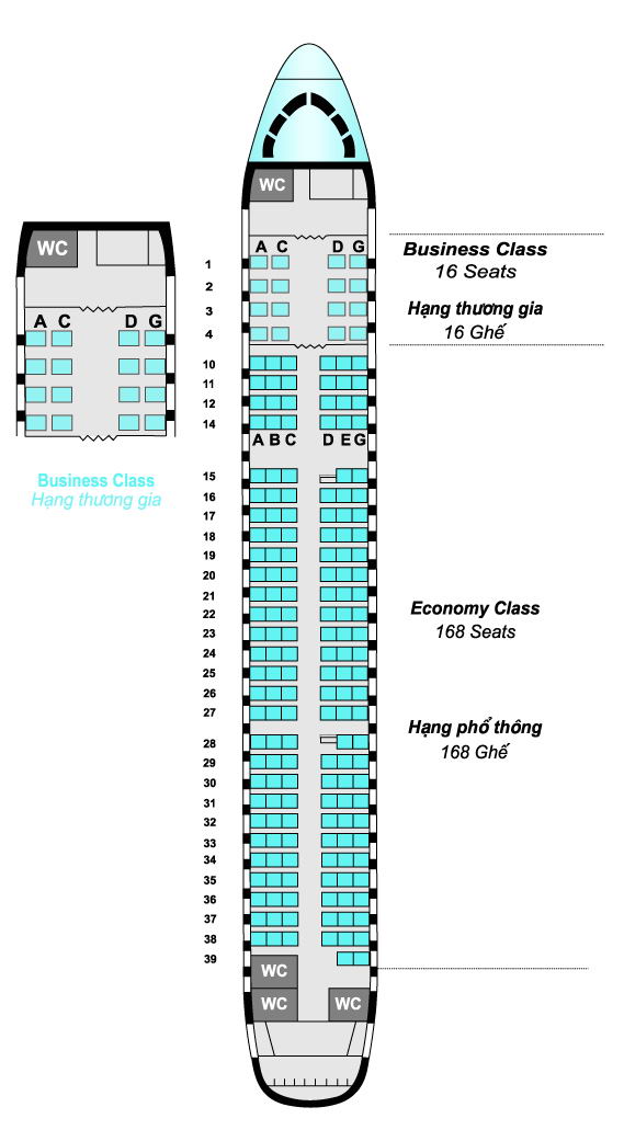 Airbus A330 Seating Chart Vietnam Airlines